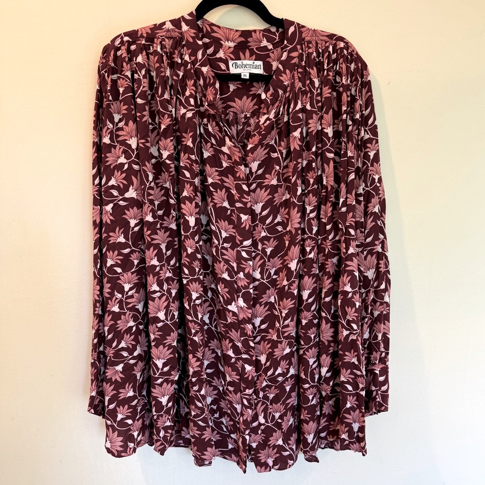 Bohemian Traders Josie Blouse in Luminosa - 3X